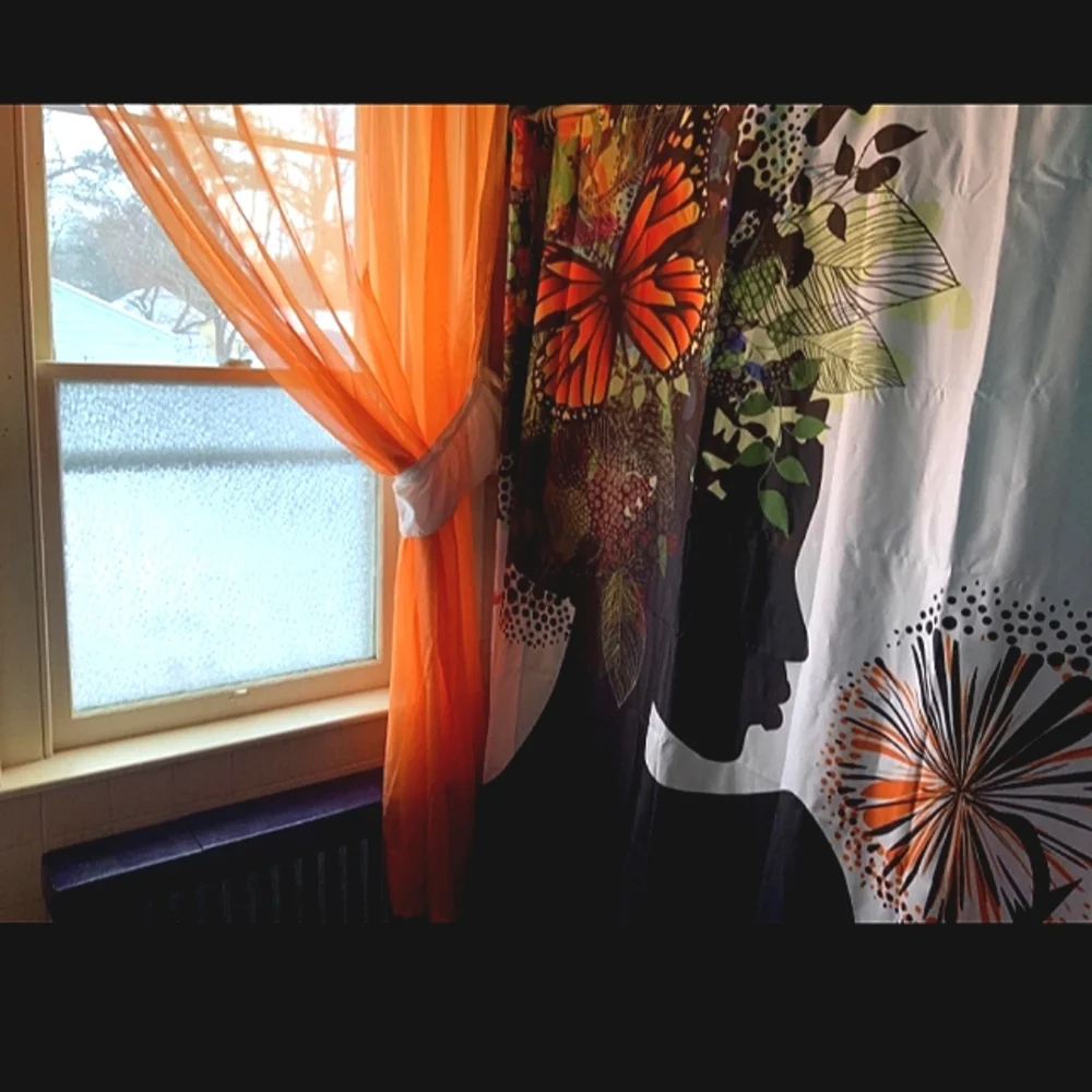 Butterfly Girl Shower Curtian
